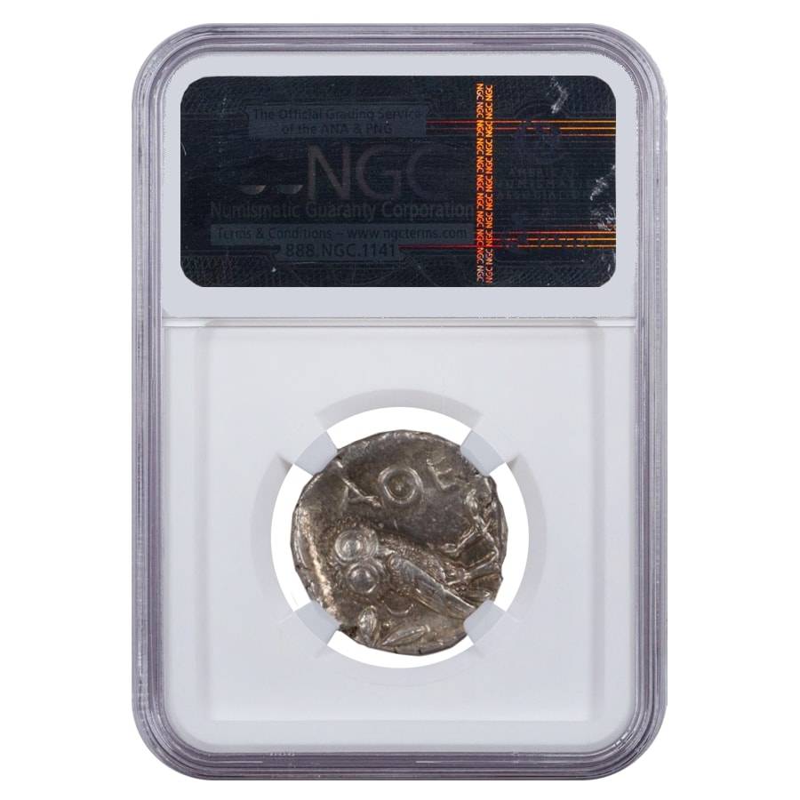 Attica Athens Silver Athena Owl Tetradrachm Coin NGC